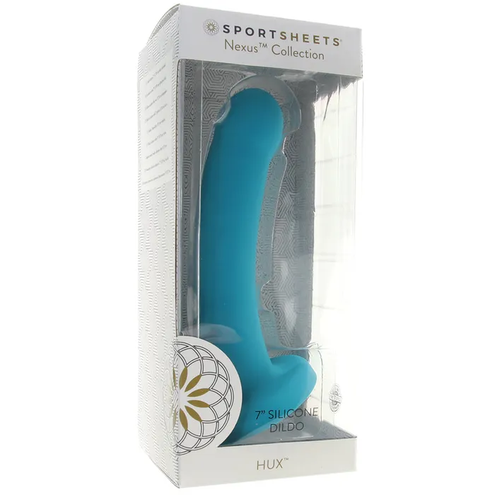 Anal Hux 7 Inch Silicone Dildo in Blue Sportsheets Anal Hux 7 Inch Silicone Dildo in Blue Sportsheets