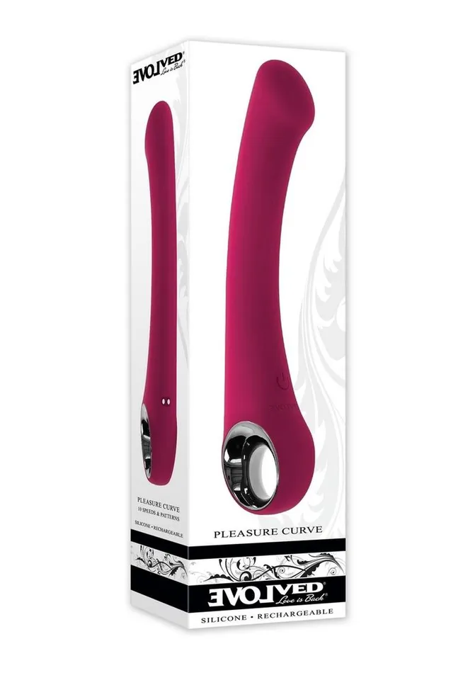 Female Sex Toys Evolved Pleasure Curve Rechargeable Silicone GSpot Vibrator