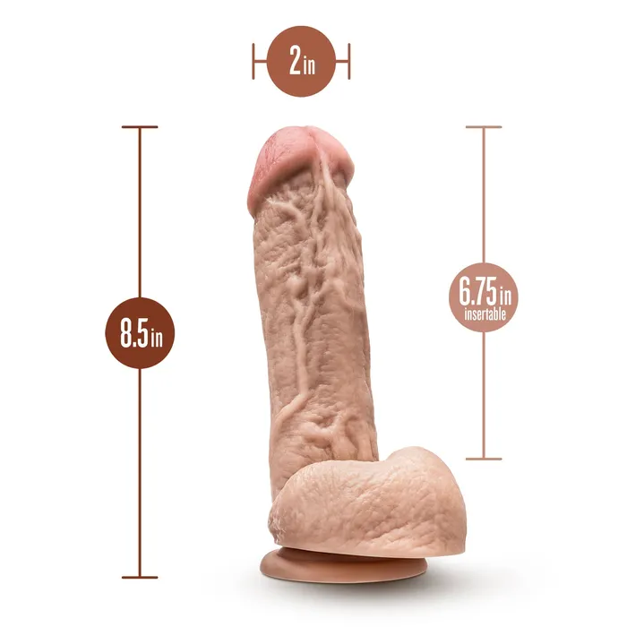 Blush Dildos Dr Skin Mr D 85 Inch Dildo With Balls Beige