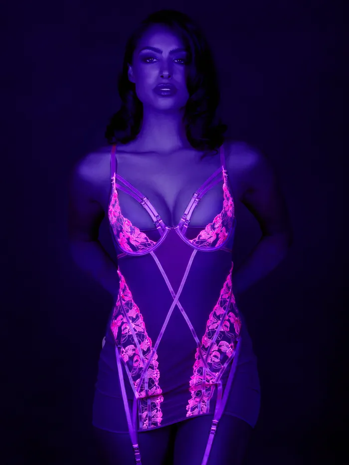 Anal Venus Lace Strappy Chemise GString Set Fredericks Of Hollywood