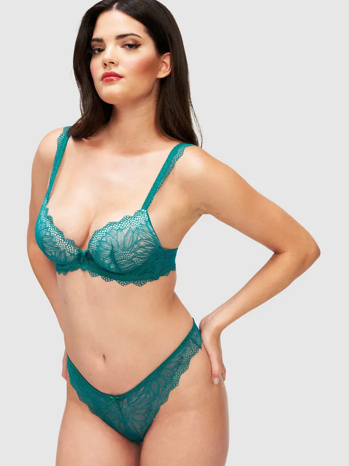 Fredericks of Hollywood Teddies And Bodies Saffron Floral Lace Thong Fredericks of Hollywood Teddies And Bodies Saffron Floral Lace Thong