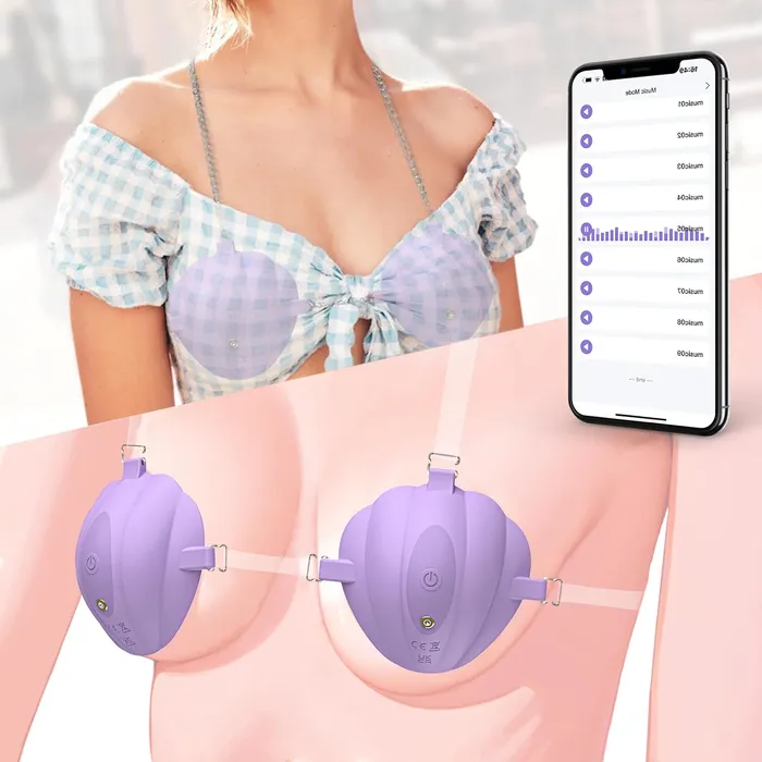 Shell Nipple Vibrator Vibrating Nipple Sex Toy with App control Lurevibe Couples