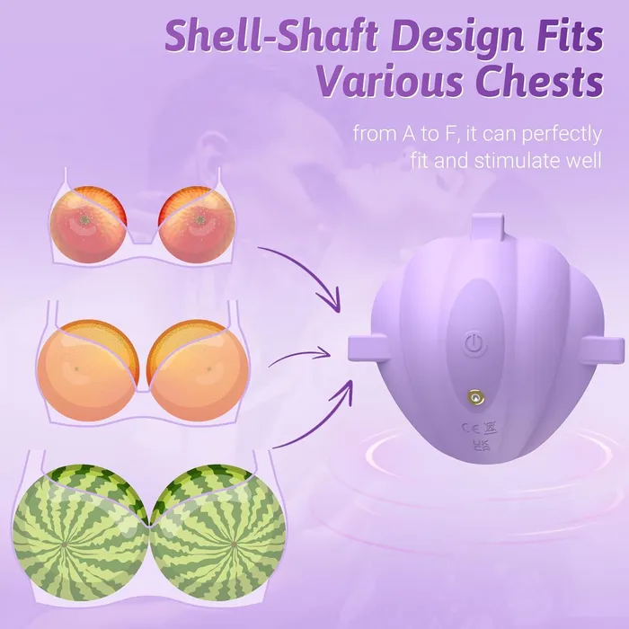Shell Nipple Vibrator Vibrating Nipple Sex Toy with App control Lurevibe Couples